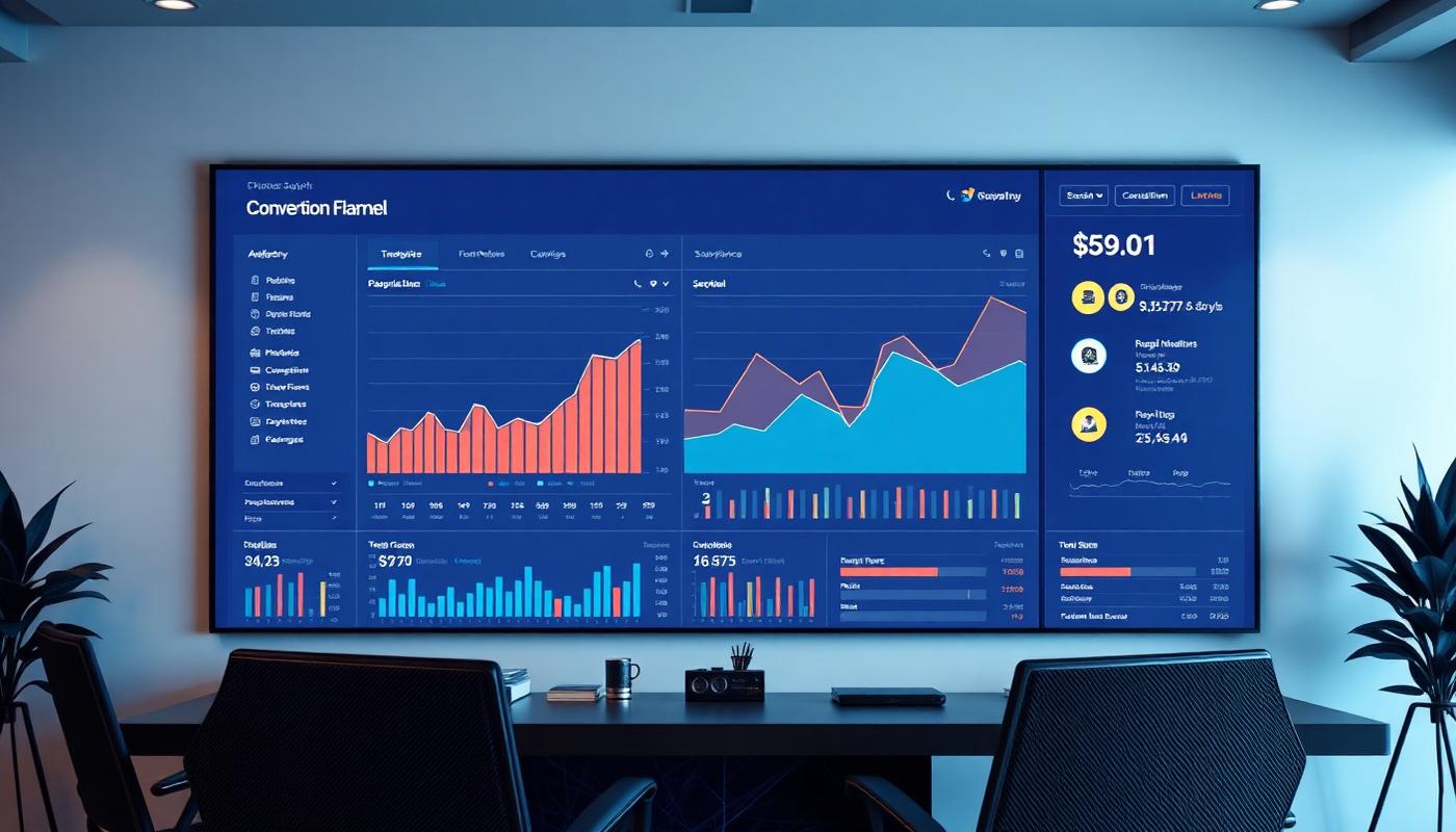 Marketing analytics dashboard showing organic traffic growth